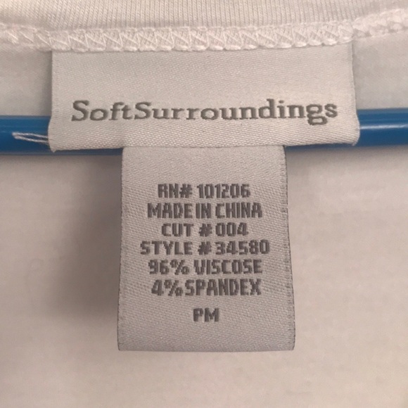 Soft Surroundings size PM white pullover tunic top - Picture 2 of 5